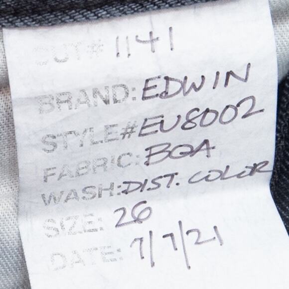Edwin Black Dyed Taper Leg Jeans Size 26 - Picture 7 of 9